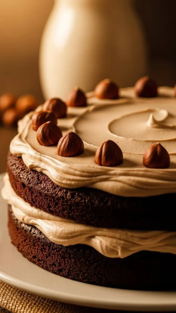 Chocolate Hazelnut Christmas Cake