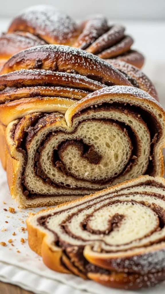 Chocolate Hazelnut Christmas Twist Bread