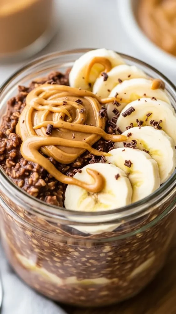 Chocolate Peanut Butter Overnight Oats