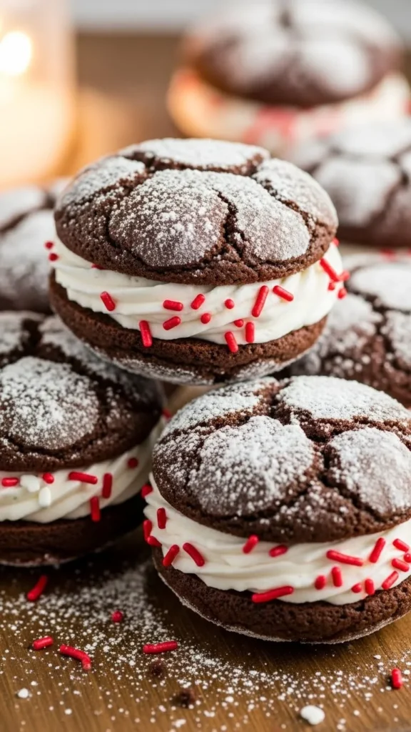 Chocolate Peppermint Whoopie Pies