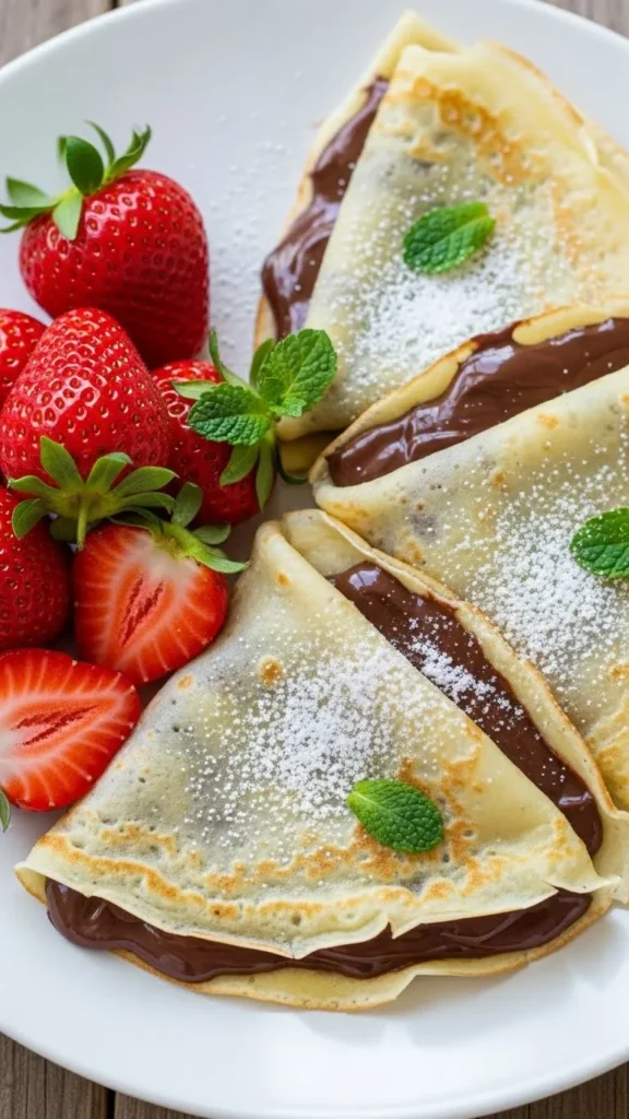 Chocolate Stuffed Crepes