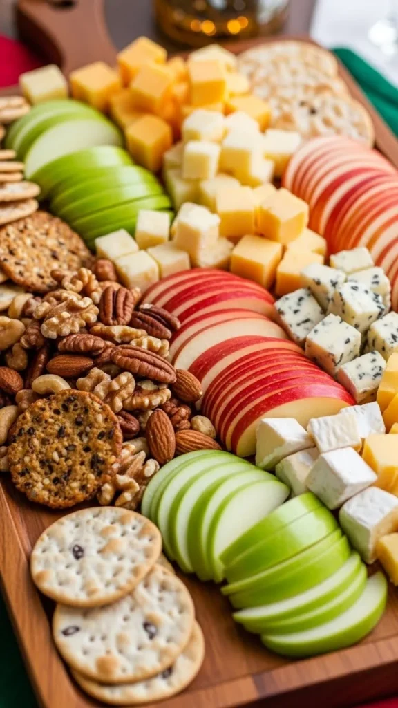 Christmas Apple & Cheese Pairing Board