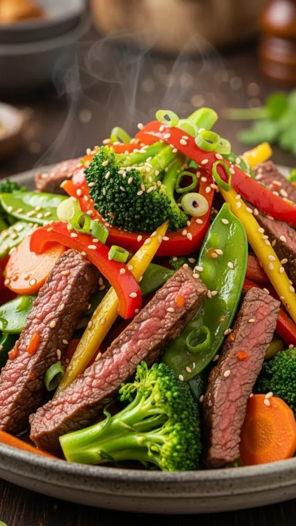 Christmas Beef Stir-Fry with Vegetables