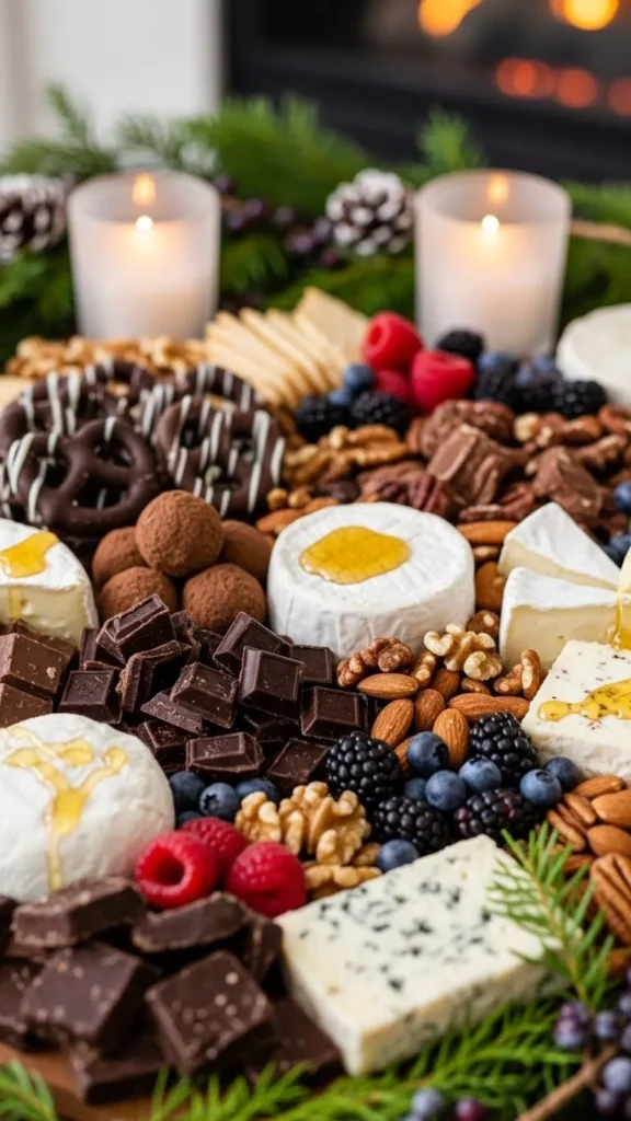 Christmas Chocolate & Cheese Board