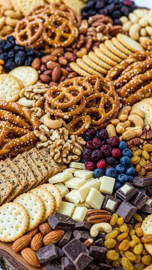Christmas Snack Mix Board