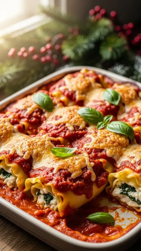  Christmas Spinach Lasagna Roll-Ups