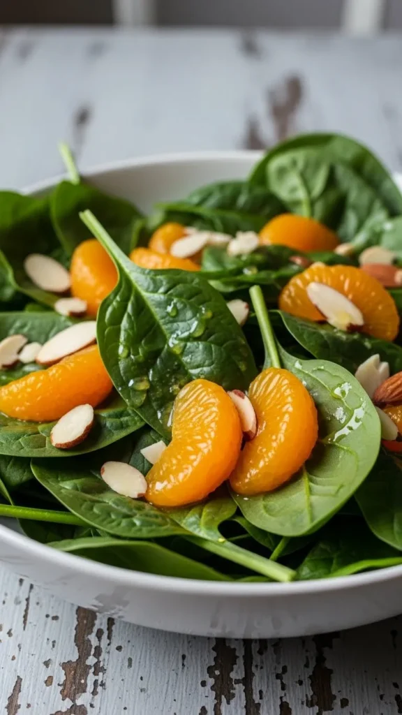 Christmas Spinach Mandarin Salad