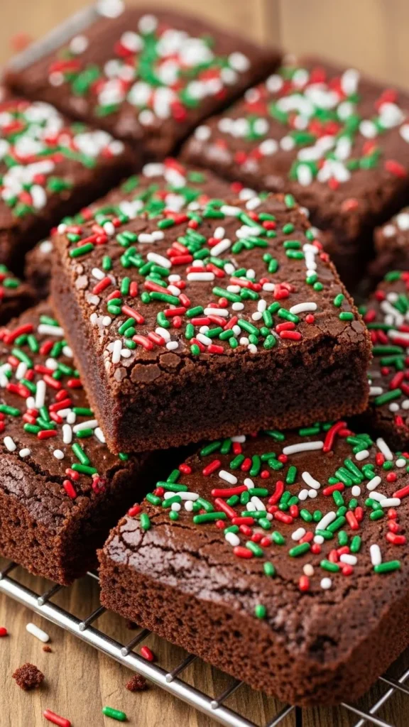 Christmas Sprinkle Brownies