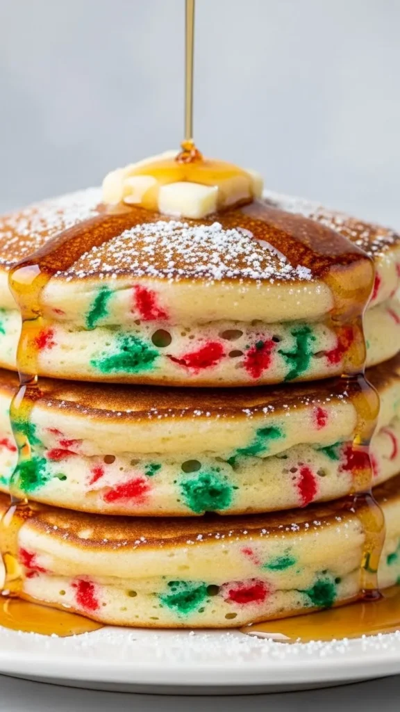 Christmas Sprinkle Pancakes