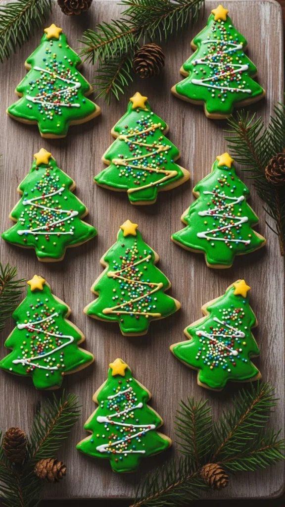 Christmas Tree Sugar Cookies