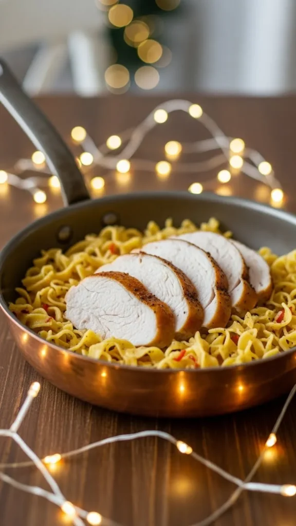 Christmas Turkey Noodle Skillet