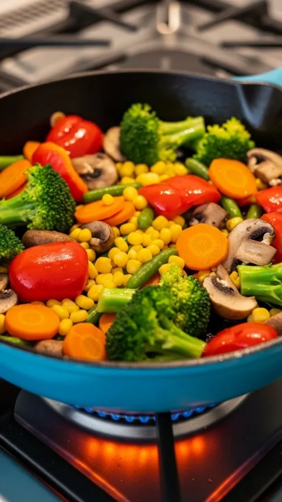 Christmas Veggie Skillet