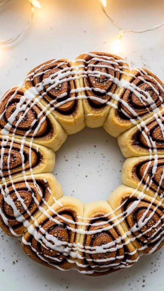 Cinnamon Roll Christmas Wreath