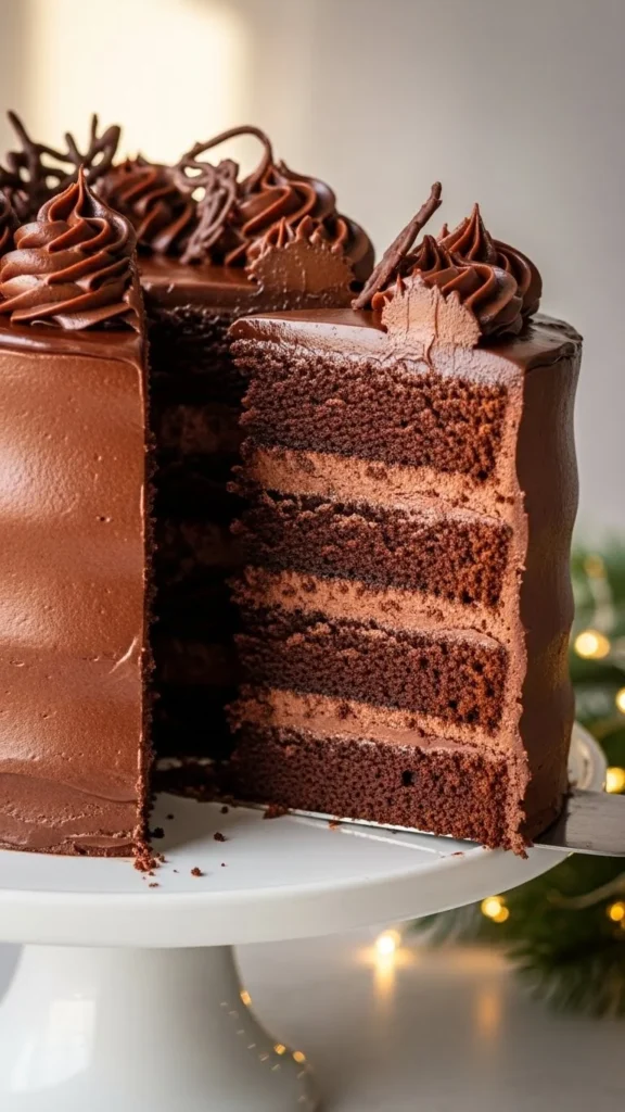 Classic New Year Chocolate Cake