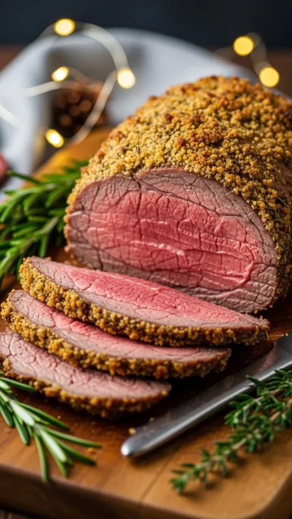 Classic Roast Beef with Herb Crust