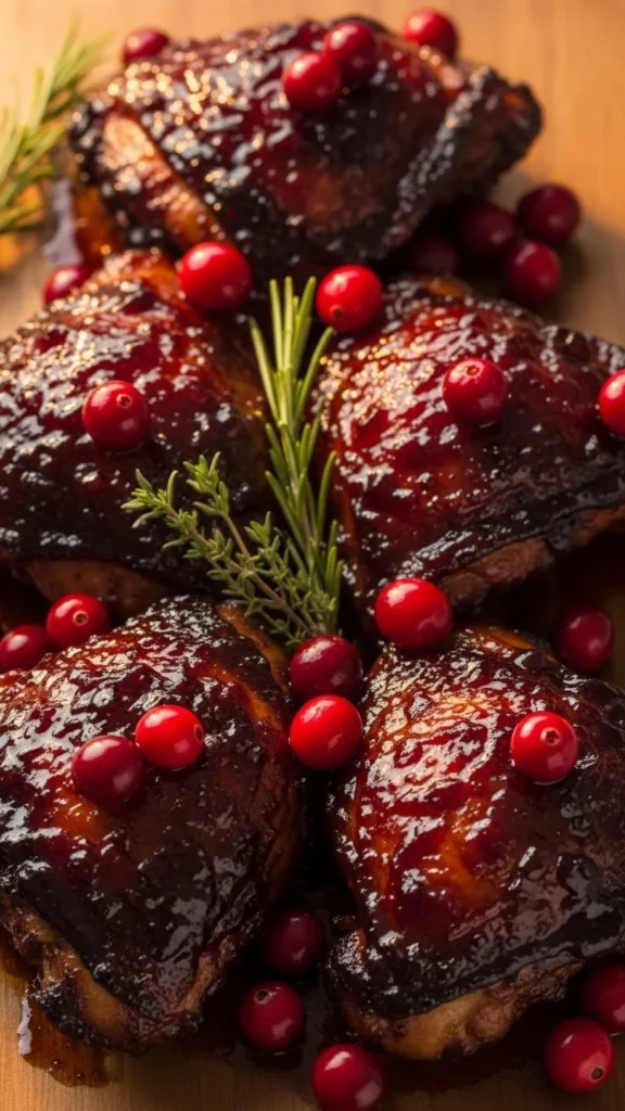  Cranberry-Balsamic Chicken Thighs