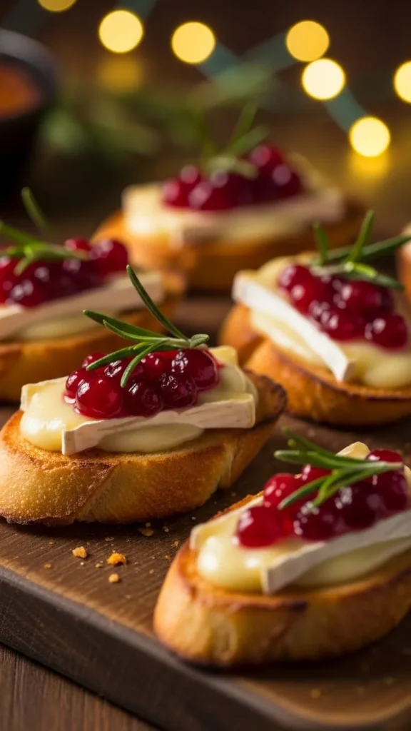 Cranberry Brie Crostini Platter
