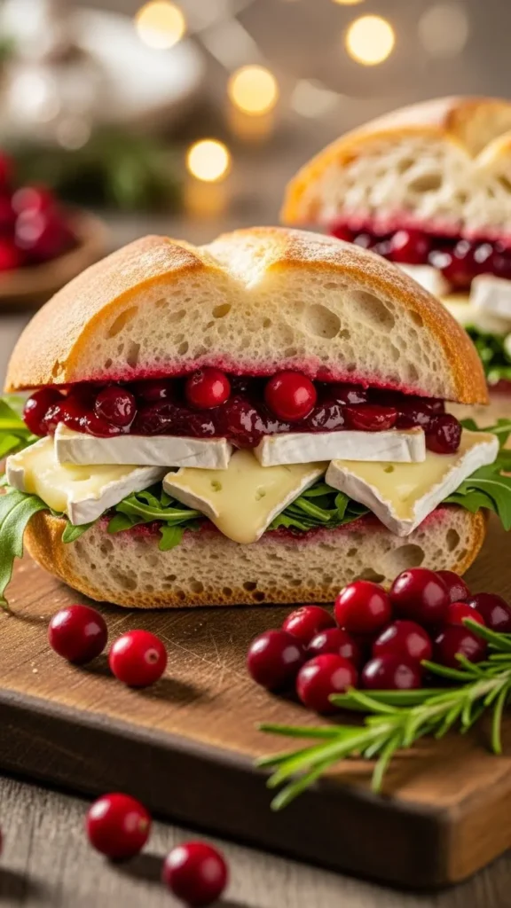 Cranberry Brie & Greens Sandwich