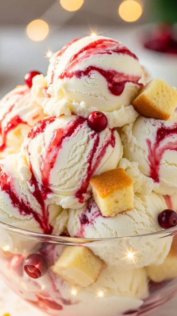 Cranberry Cheesecake Ice Cream