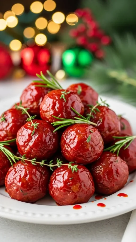 Cranberry Glazed Meatballs