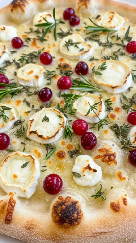 Cranberry Goat Cheese Christmas Pizza