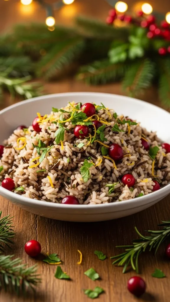 Cranberry Herb Christmas Rice