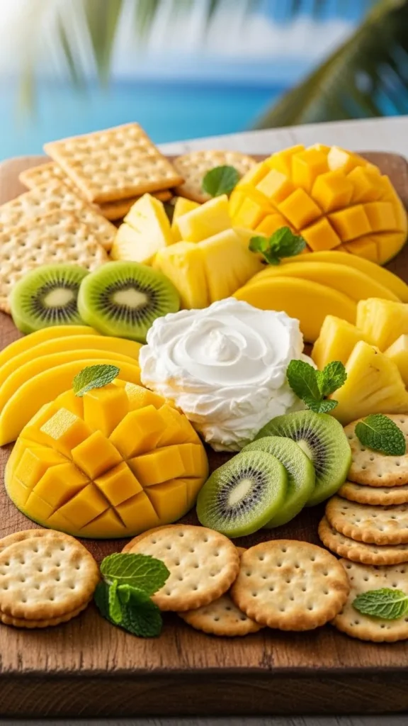 Cream Cheese & Tropical Fruit Board
