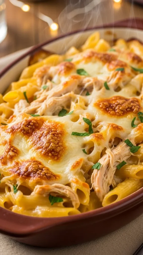 Creamy Chicken Alfredo Bake