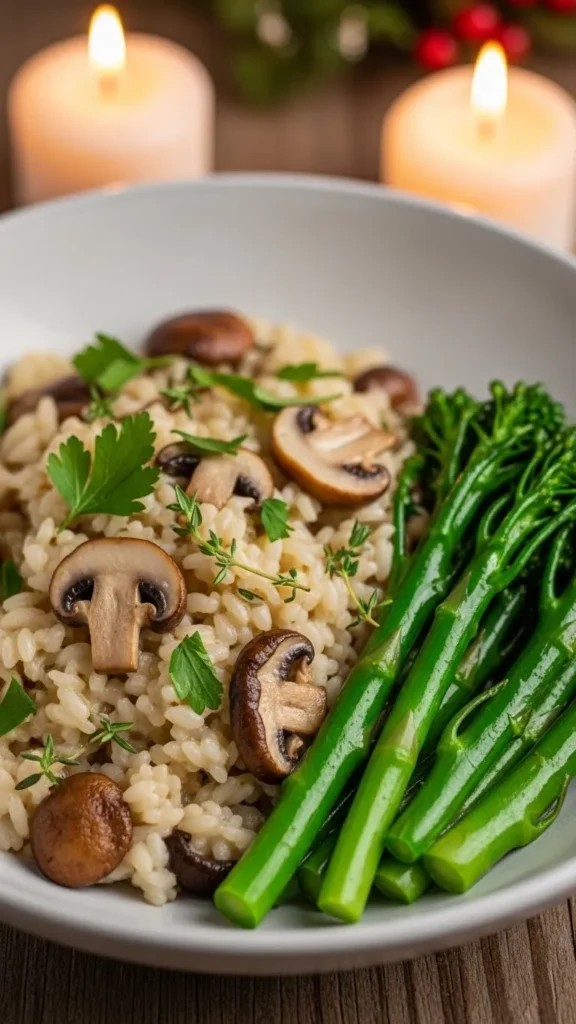 Creamy Christmas Mushroom Rice