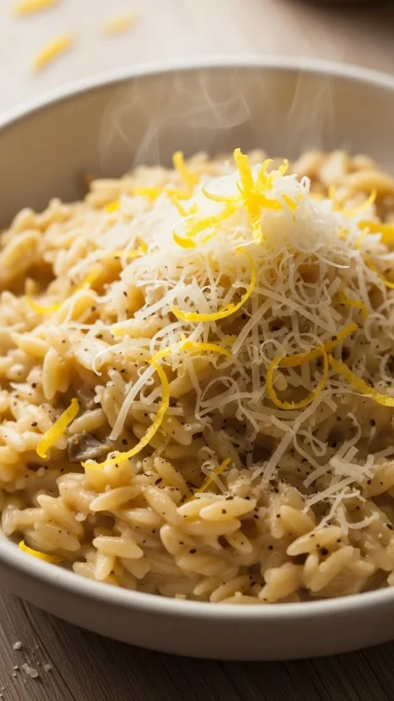 Creamy Lemon Parmesan Orzo