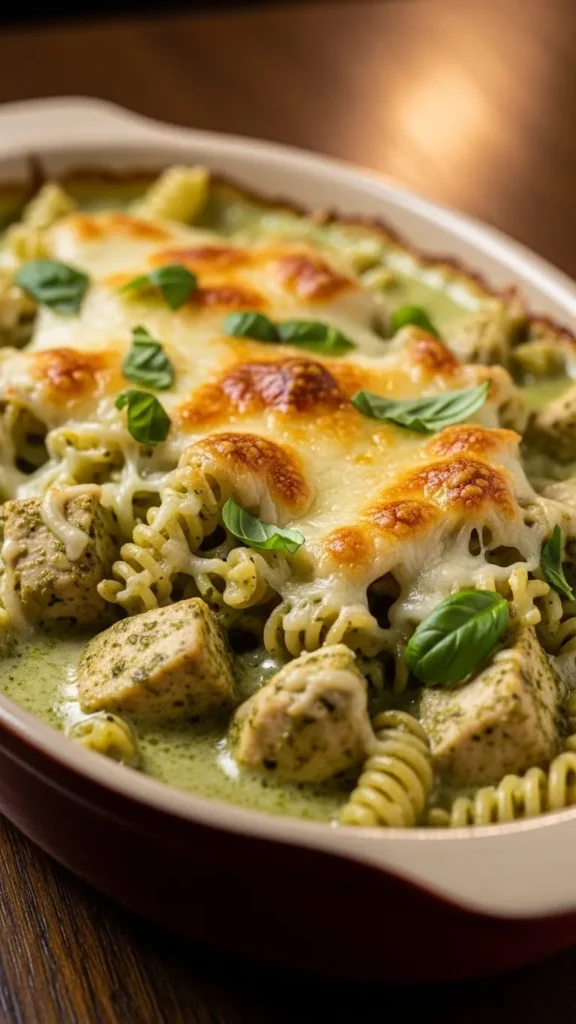 Creamy Pesto Chicken Casserole