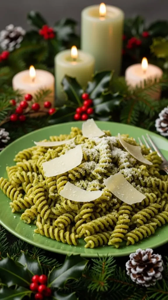 Creamy Pesto Christmas Pasta