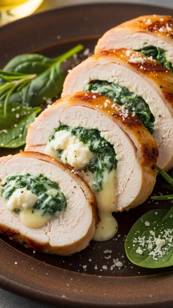  Creamy Spinach Stuffed Chicken