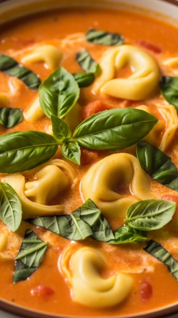 Creamy Tomato Tortellini Soup