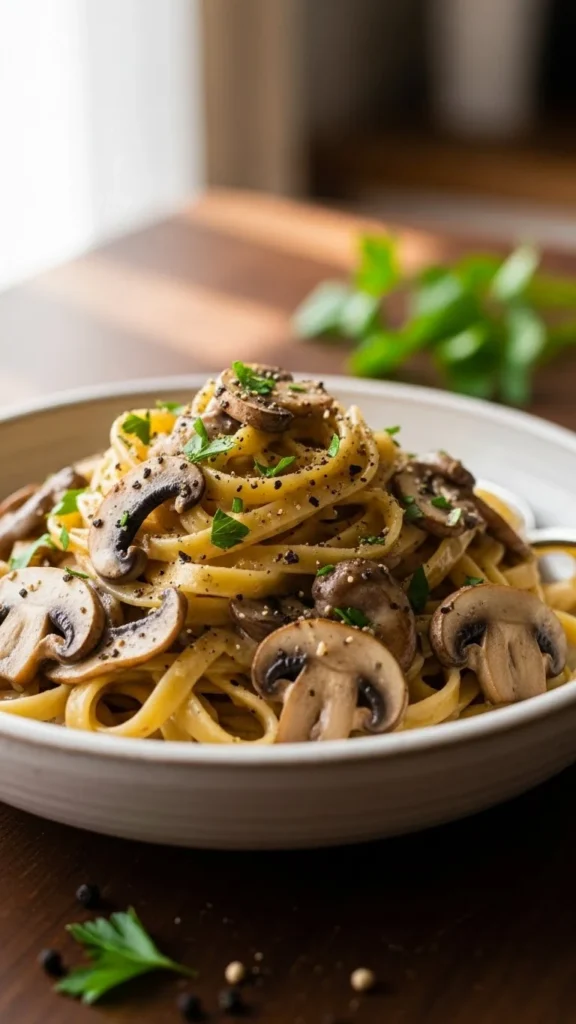 Creamy Vegan Mushroom Pasta