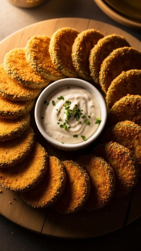 Crispy Baked Zucchini Bites Platter