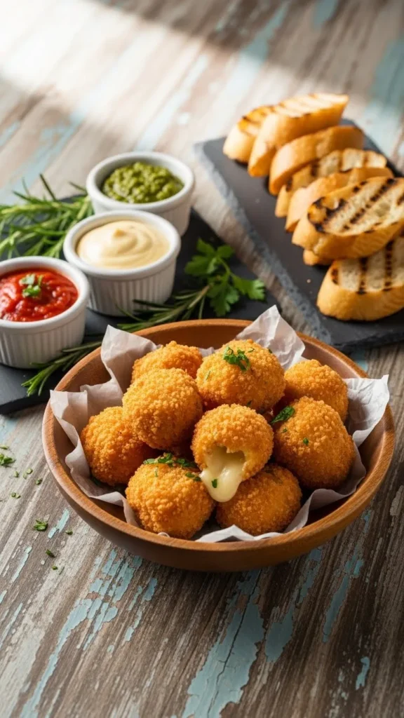 Crispy Breaded Cheese Board