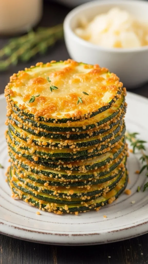 Crispy Parmesan Zucchini Chips