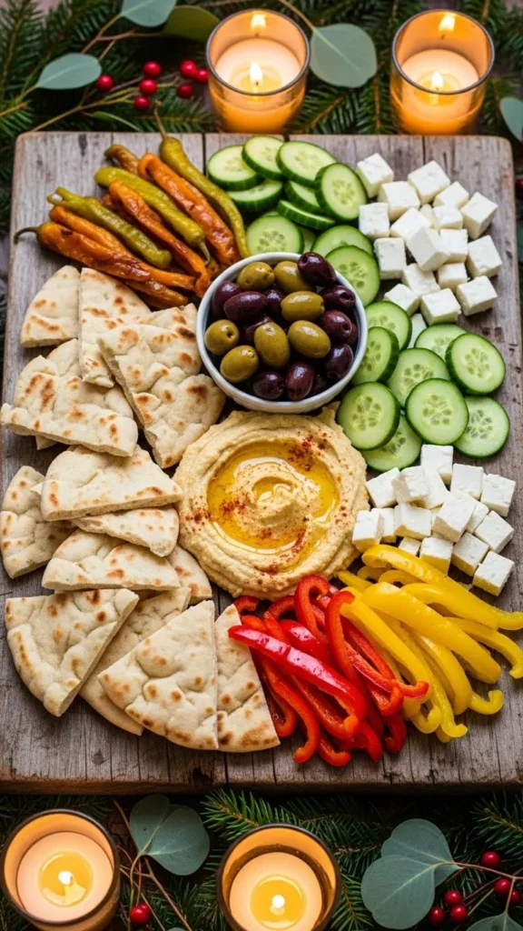 Festive Mediterranean Appetizer Board