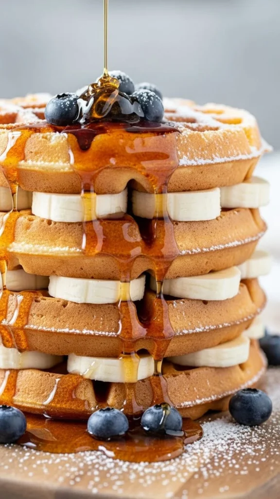 Fluffy Banana Waffles