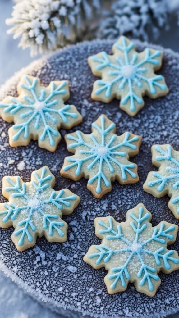 Frosted Snowflake Cookies