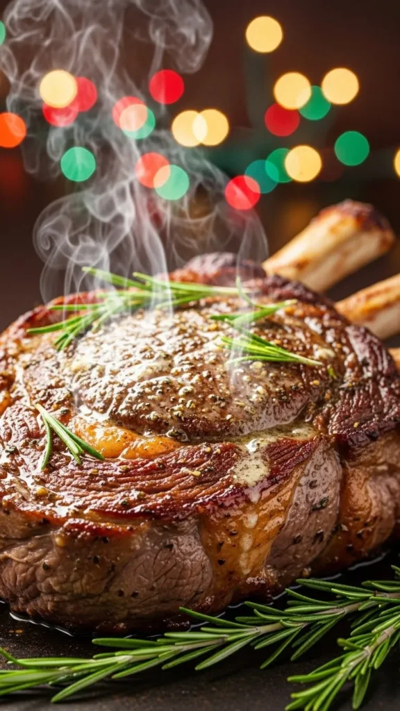 Garlic-Butter Christmas Ribeye Roast