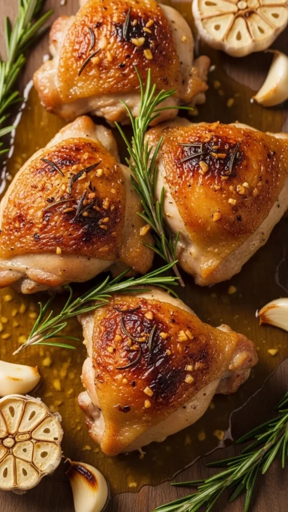 Garlic Butter Roasted Chicken Thighs