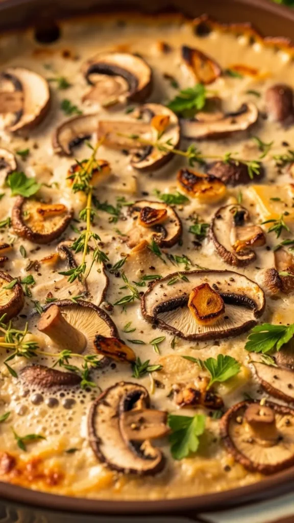  Garlic Mushroom Breakfast Bake