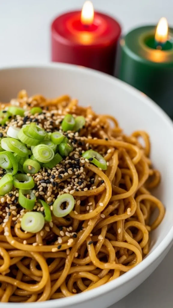 Ginger Sesame Holiday Noodles
