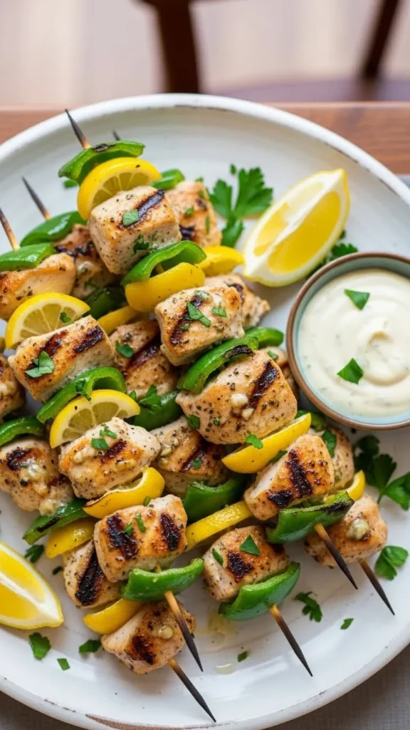  Gluten-Free Lemon Chicken Skewers