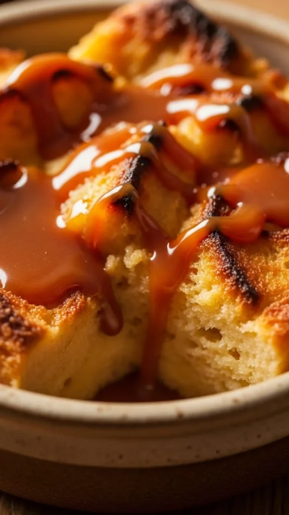 Golden Caramel Bread Pudding