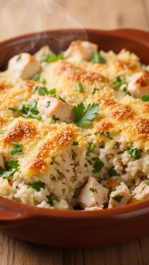 Golden Chicken & Rice Bake