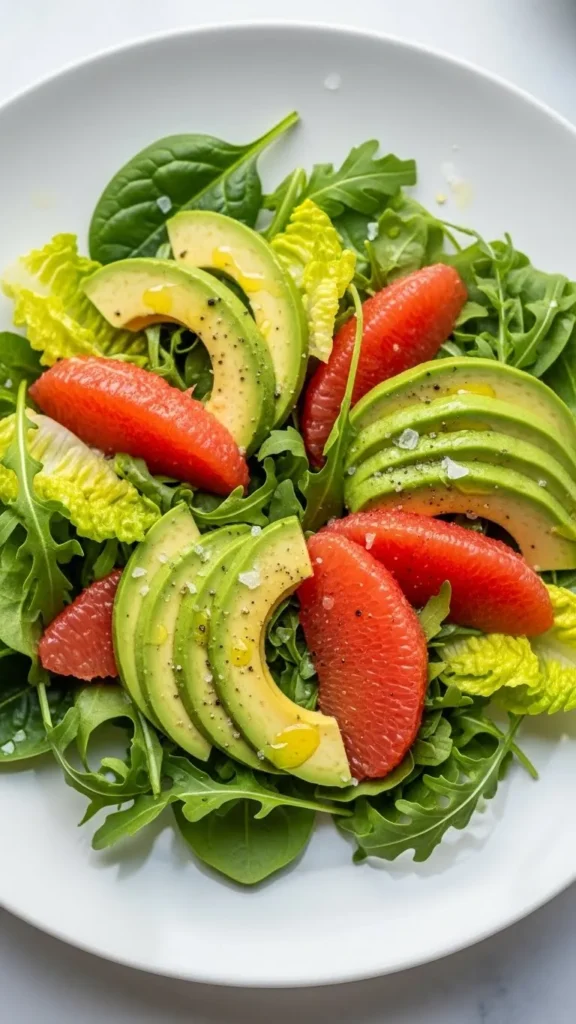 Grapefruit Avocado Christmas Salad