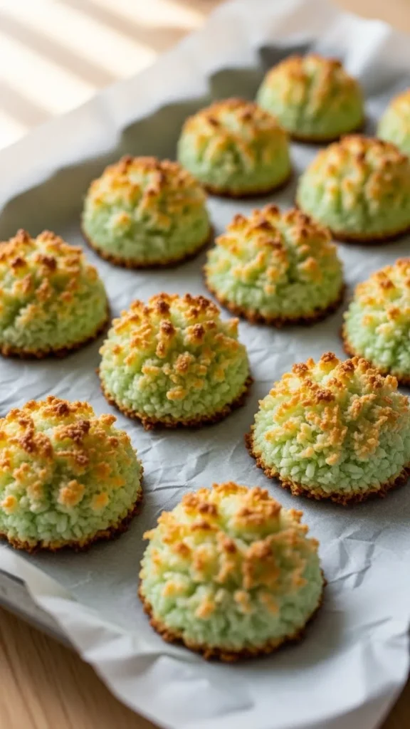 Green Coconut Macaroons